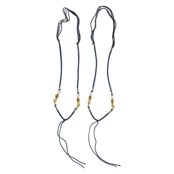 Imitation silk / jadeite 1pkg2, macramé necklace cord adjustable 20 inch / 5.5 inch dangle 2-3.5mm image number 0