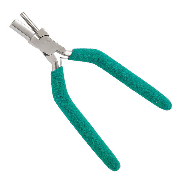 Pliers, Wubbers®, looping, steel and rubber, green, 7 inches. image number 0