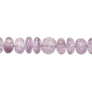 Amethyst 1pkg1, hand-cut micro-faceted rondelle bead natural 9 inch 7x4mm-8x6mm