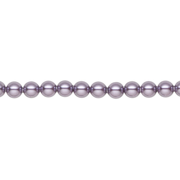 Pearl 500pk light amethyst pearl, Swarovski® 4mm round 5810 image number 0