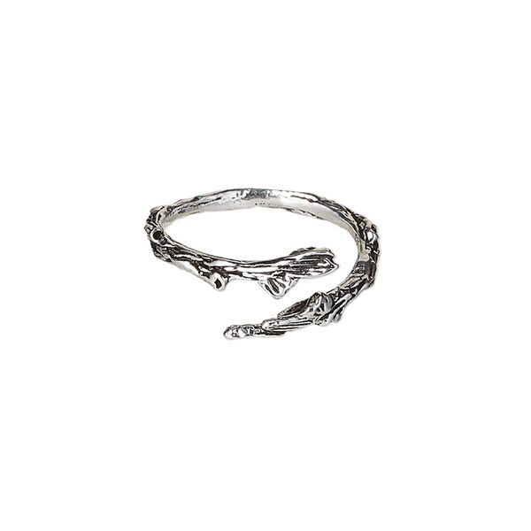 Toe ring, Create Compliments®, sterling silver, 8.5mm wide branch, adjustable. Sold individually. image number 0