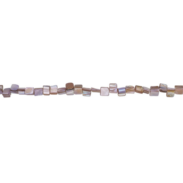 Mother-of-pearl shell 1pkg1, triangle tube bead 14 inch thistle and tan 7x6mm-11x8mm image number 1