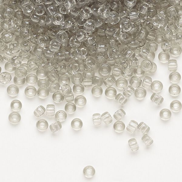 Seed bead, Miyuki, glass, pkg/250g, #8 rocaille, transparent taupe (RR-2412). image number 0
