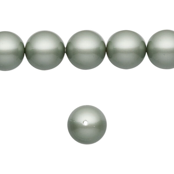 Pearl 25pk powder green, Crystal Passions® 10mm round 5810 image number 0