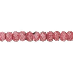 Rhodonite 1pkg1, faceted rondelle bead natural 15.5-16 inch 6x4mm