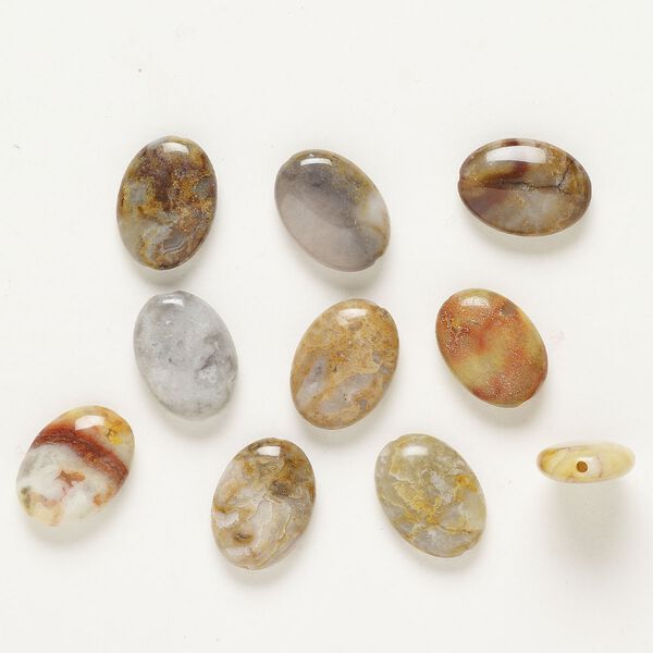 Bead Venus jasper 10pk 18x13mm-19x14mm puffed oval, B grade natural image number 0