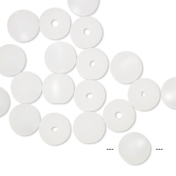 Bead, Cool Frost Resin Beads™, resin, frosted matte white, 8mm round. Sold per pkg of 20. image number 0