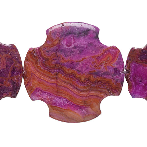 Crazy lace agate 1pkg1, flat cross bead B grade, 15.5-16 inch 30mm image number 0