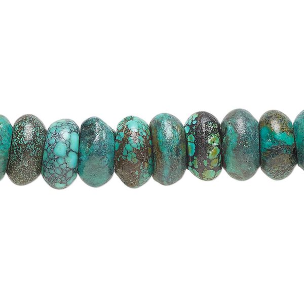 Turquoise 1pkg1, rondelle bead 15 inch 8x2mm-9x6mm image number 0