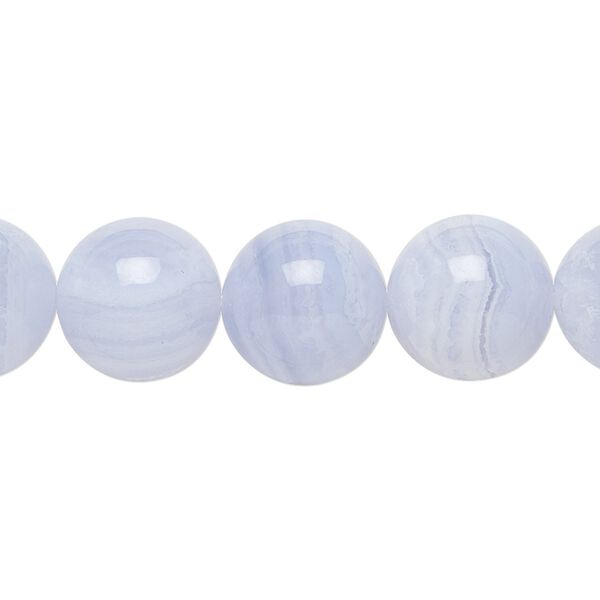 Blue lace agate 1pkg1, round bead natural 15.5-16 inch 12mm image number 0