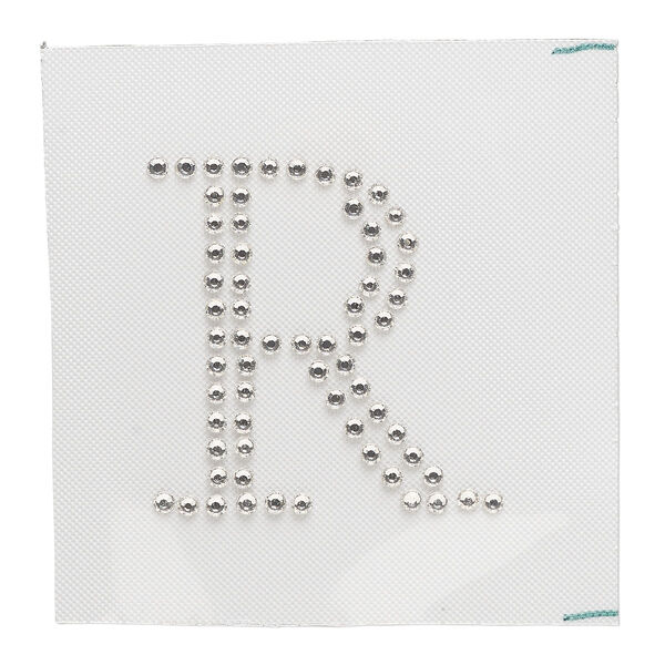 Iron-on transfer 1pk crystal clear, Preciosa Czech crystal 33.5x33mm "R" image number 0