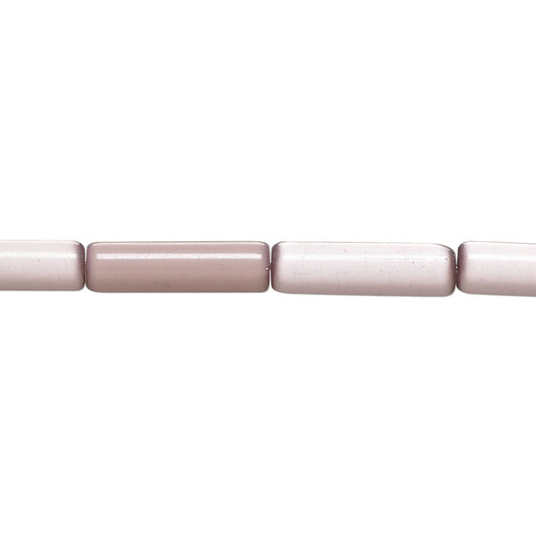 Bead, cat's eye glass (fiber optic glass), light purple, 15x4mm-17x6mm round tube. Sold per 14-inch strand, approximately 25 beads. image number 0