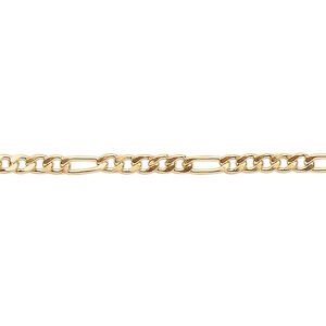 Chain 1pkg1 14Kt gold-filled figaro, 3mm flat, 5 foot unfinished