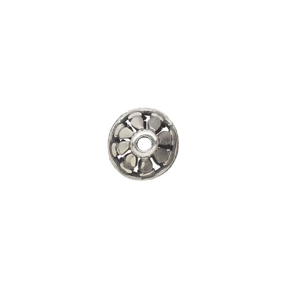 Bead 1pkg1 silver-plated, 22.5x11mm fancy double cone, brass antique JBB Findings image number 1