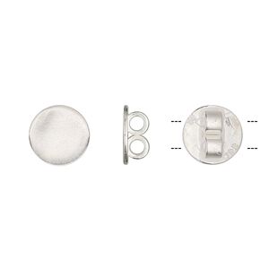 Bolo slide, JBB Findings, silver-plated brass, 10mm round, fits 2mm cord. Sold individually.