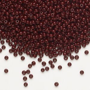 Seed bead, Preciosa Ornela Czech glass, pkg/500g, #11 rocaille, opaque dark brown, (13780).