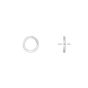 Jump ring, sterling silver, 8mm round square wire, 6mm inside diameter, 18 gauge. Sold per pkg of 20.