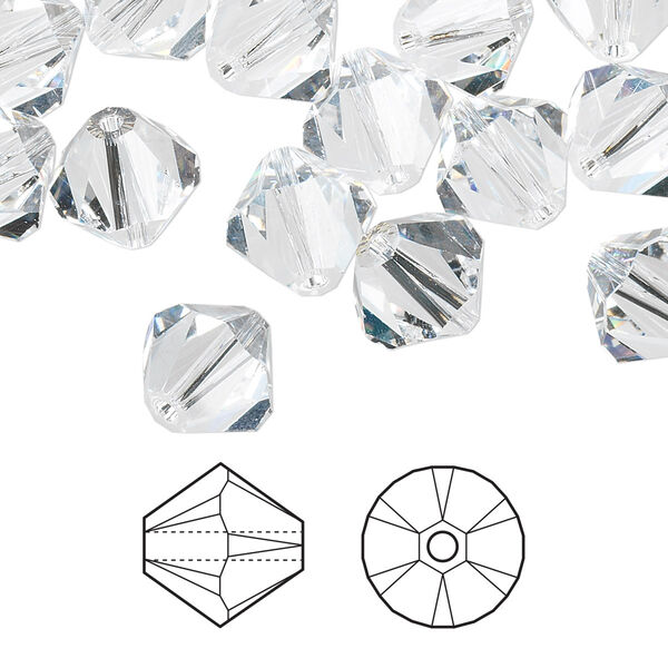 Bead 144pk crystal, Swarovski® 10mm XILION bicone 5328 image number 0