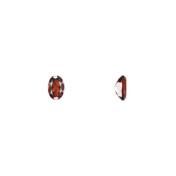 Gem, almandite garnet (natural), 6x4mm faceted oval, A grade, Mohs hardness 7 to 7-1/2. Sold per pkg of 4. image number 0