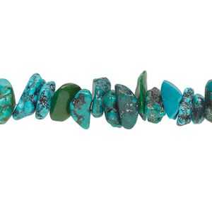Turquoise 1pkg1, chip bead 15 inch large