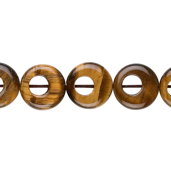 Bead, tigereye (natural), 13mm round go-go, B grade, Mohs hardness 7. Sold per 8-inch strand, approximately 15 beads. image number 0
