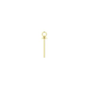 Head pin, 14Kt gold-filled, 24 gauge, 1/2 inch long, cup with ring. Sold per pkg of 4.