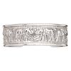 Bracelet, Hill Tribes, cuff, sterling silver, 24mm wide with hammered elephant designs, adjustable. Sold individually. image number 1