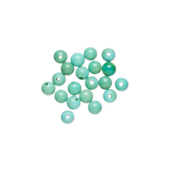 Blue-green sleeping beauty turquoise 1pkg20, round bead natural 3mm image number 0