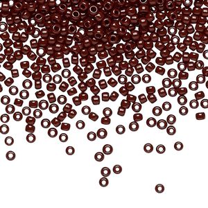 Seed bead, TOHO BEADS®, glass, pkg/7.5g, #11 round, opaque oxblood (TR-11-46).