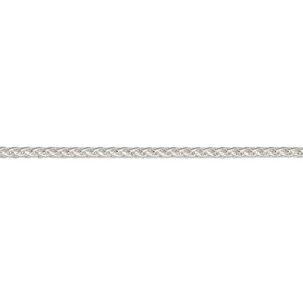 Chain, silver-plated brass, 3.2mm ponytail. Sold per 50-foot spool. image number 0