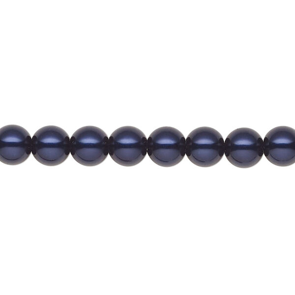 Pearl 200pk dark blue, Preciosa Czech crystal 6mm round image number 0