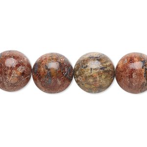 Leopardskin jasper 1pkg1, round bead natural 15.5-16 inch 12mm