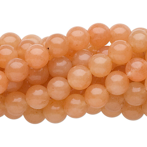 Bead 1pkg10 red aventurine, 6mm round C grade, 15.5-16 inch natural light to medium image number 0