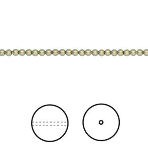 Pearl 1000pk iridescent green, Swarovski® 2mm round 5810