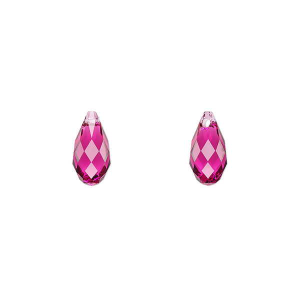 Briolette 24pk fuchsia, Crystal Passions® 11x5.5mm pendant drop 6010 image number 0