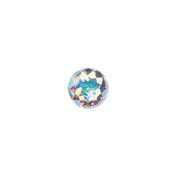 Round stone 6pk crystal AB, Crystal Passions® 10mm brilliant round 1400 image number 0