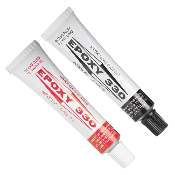 Adhesive, Epoxy 330, 2-part epoxy, pkg/(2)1/2-ounce tube, clear. image number 0