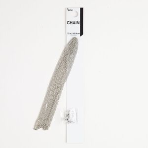 Chain finding assortment steel 1pk 2.1mm cable 12x6mm lobster claw clasp 4mm jump ring, silver finish antique silver finish, 10 piece