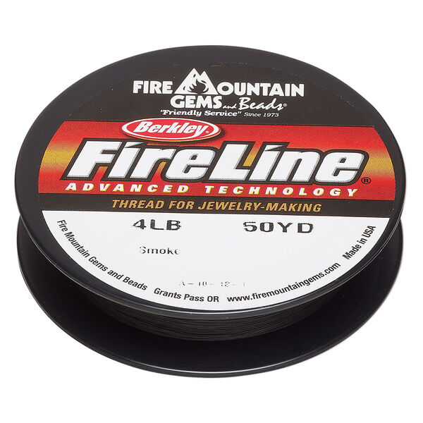 Thread, Berkley® FireLine®, gel-spun polyethylene, smoke, 0.13mm diameter 4-fiber braid, 4-pound test. Sold per 50-yard spool. image number 0