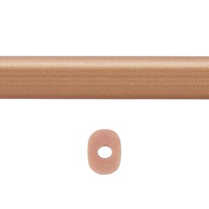 Cord, silicone, bronze, 10x8mm oval with 2.5mm hole. Sold per pkg of 1 yard.