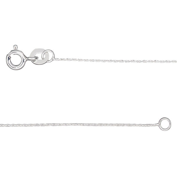 Chain 1pkg1 sterling silver cable, 0.5mm round / springring clasp, Gossamer 2N1&trade; 18 & 20 inch image number 0
