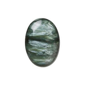 Seraphinite 1pkg1, calibrated oval cab natural 25x18mm