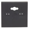 Earring card, PVC plastic, opaque black, 2x2 inch square. Sold per pkg of 100. image number 0