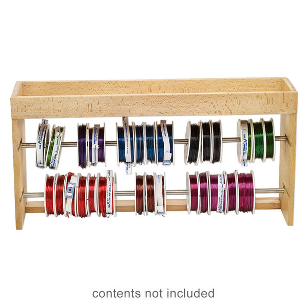 Organizer, wood with stainless steel, 17-1/2 x 9 x 4-1/2 inches. Sold individually. image number 0