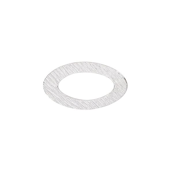 Component, sterling silver-filled, 23x13mm two-sided textured and smooth open oval with 15x7.5mm center hole. Sold individually. image number 0