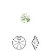 Drop 12pk peridot, Crystal Passions® Regenerated 8mm pendant mini disk 6428 image number 0