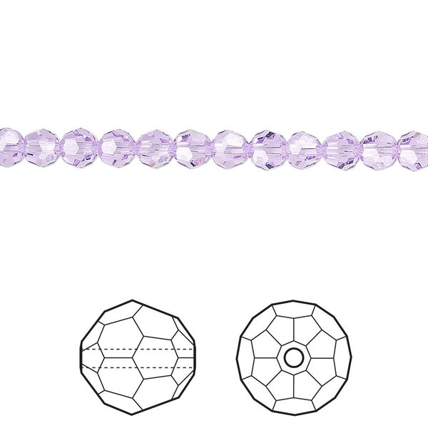 Bead 12pk violet, Crystal Passions® 4mm round 5000 image number 0