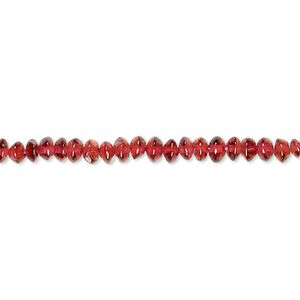 Garnet 1pkg1, hand-cut rondelle bead 15.5-16 inch 3x2mm