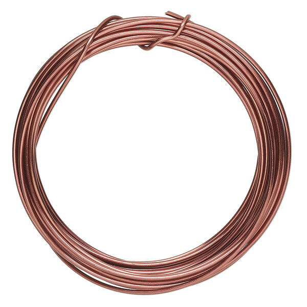 Wire, ParaWire™, antiqued copper, round, 16 gauge. Sold per 15-foot section. image number 0