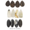 Focal and drop mix, multi-gemstone (natural / coated) and glass, mixed colors, 16x12mm-40x25mm mixed shape with flat back, C grade, Mohs hardness 3 to 7. Sold per pkg of (3) 3- to 5-piece sets. image number 0